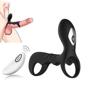 Muitar Strong Vibration Delay Massage Ring Silicone Massager Waterproof For Men