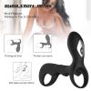 Muitar Strong Vibration Delay Massage Ring Silicone Massager Waterproof For Men