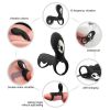 Muitar Strong Vibration Delay Massage Ring Silicone Massager Waterproof For Men