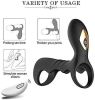 Muitar Strong Vibration Delay Massage Ring Silicone Massager Waterproof For Men